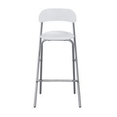 Silla bar plegable blanca 46 x 50 x 98 cm