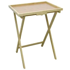 Mesa bandeja plegable de bambú