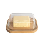 Mantequillero bambú / vidrio 640 ml