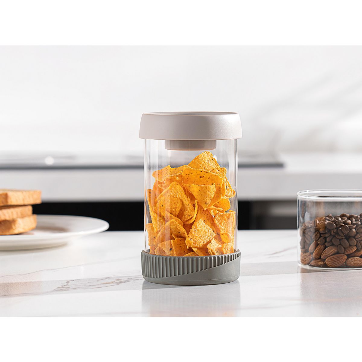 Just Home Collection - Frasco de vidrio con tapa silicona 1000 ml