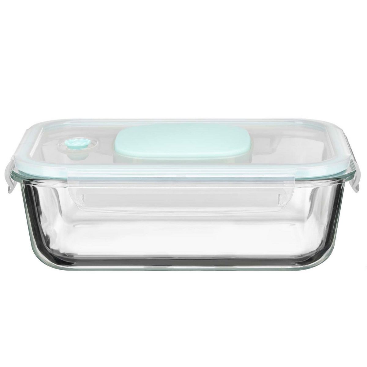 Just Home Collection - Contenedor de vidrio con tapa al vacío 1050 ml