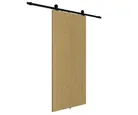 Puerta corrediza de MDF Tall de 213.4 x 91.4 cm Café