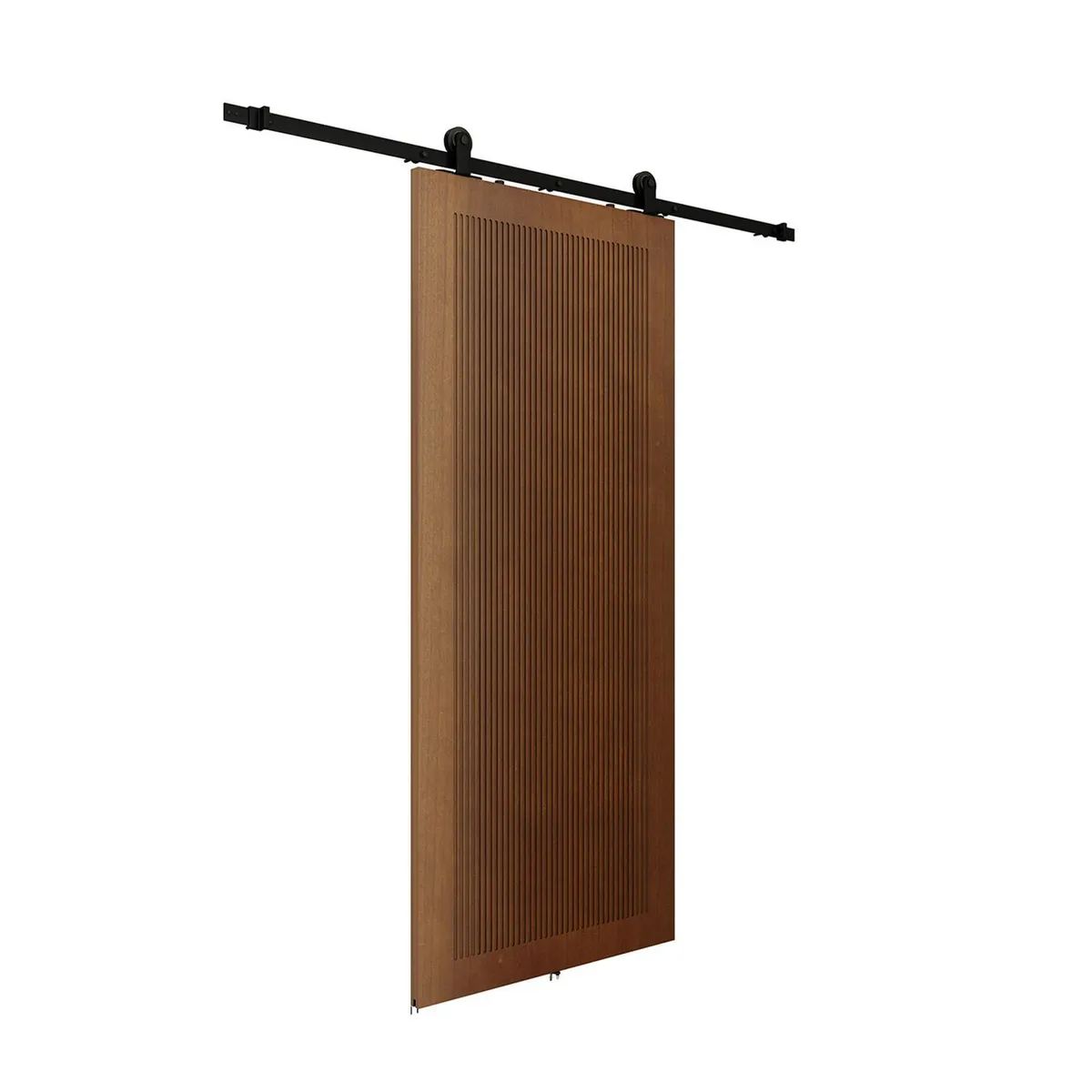 Holztek - Puerta corrediza de MDF Acan de 213.4 x 91.4 cm Café