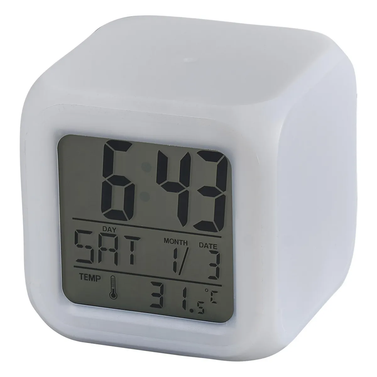 Reloj digital LED RGB Cube - Multicolor, marca Casa Bonita - Foto Principal