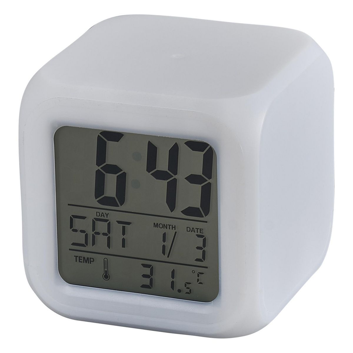 Reloj digital LED RGB Cube - Multicolor, marca Casa Bonita - Foto Principal