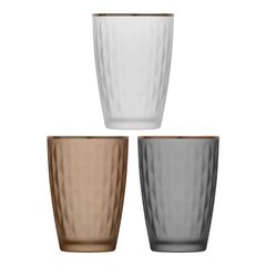 Set de 3 vasos altos de colores 415 ml