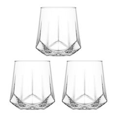 Set de 3 vasos bajos Valeria 400 ml