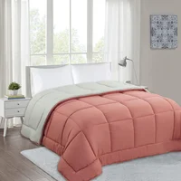 Edredón Individual Reversible Solid Durazno