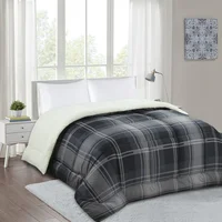 Edredón Individual Cuadrille Nórdico Gris Oscuro