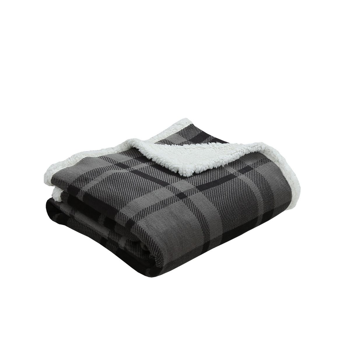 Frazada con Borrega Coral Sherpa de 125 x 150 cm Negro, marca Just Home Collection - Foto 2