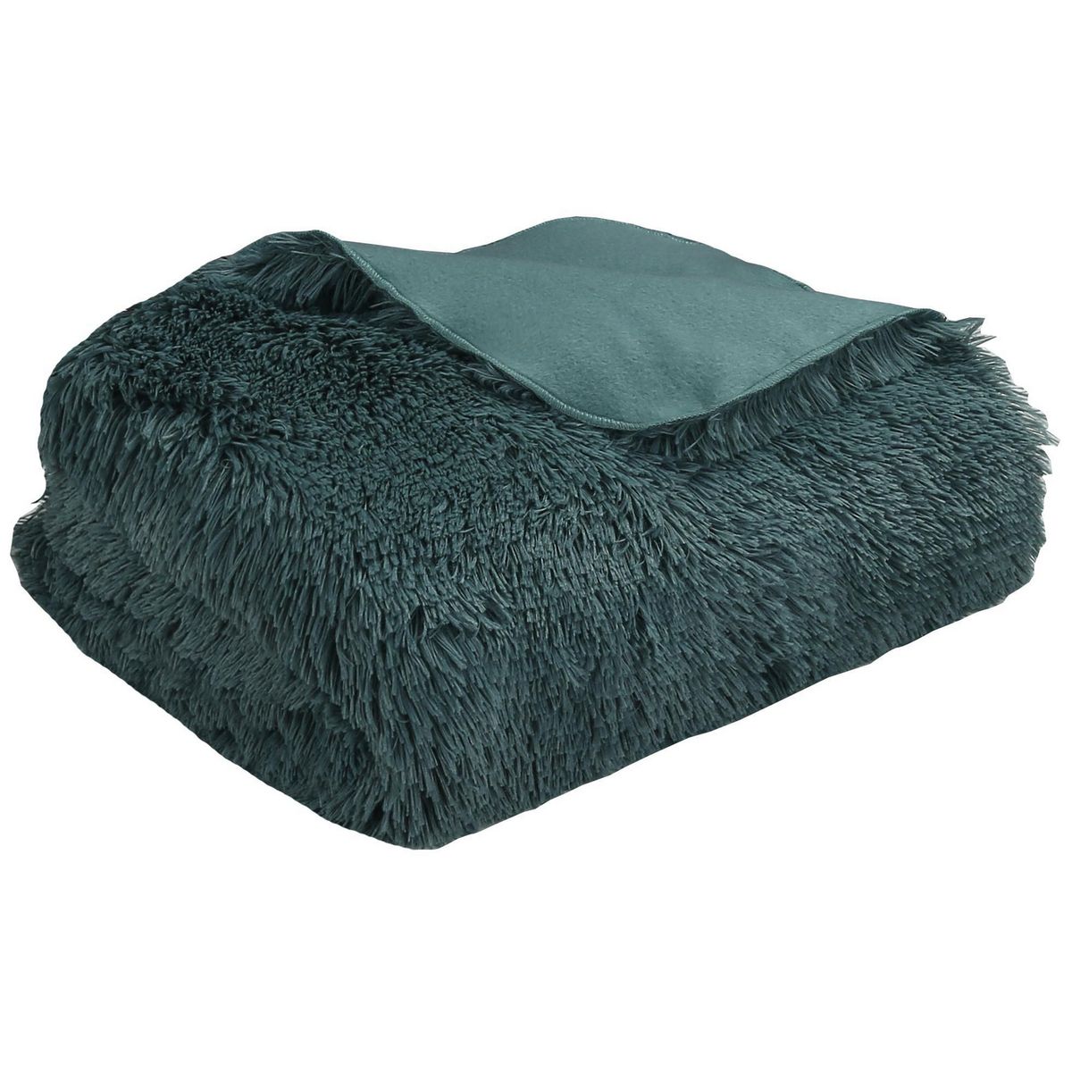 Frazada con Borrega Nordica Shag de 125 x 150 cm Acero, marca Just Home Collection - Foto 2