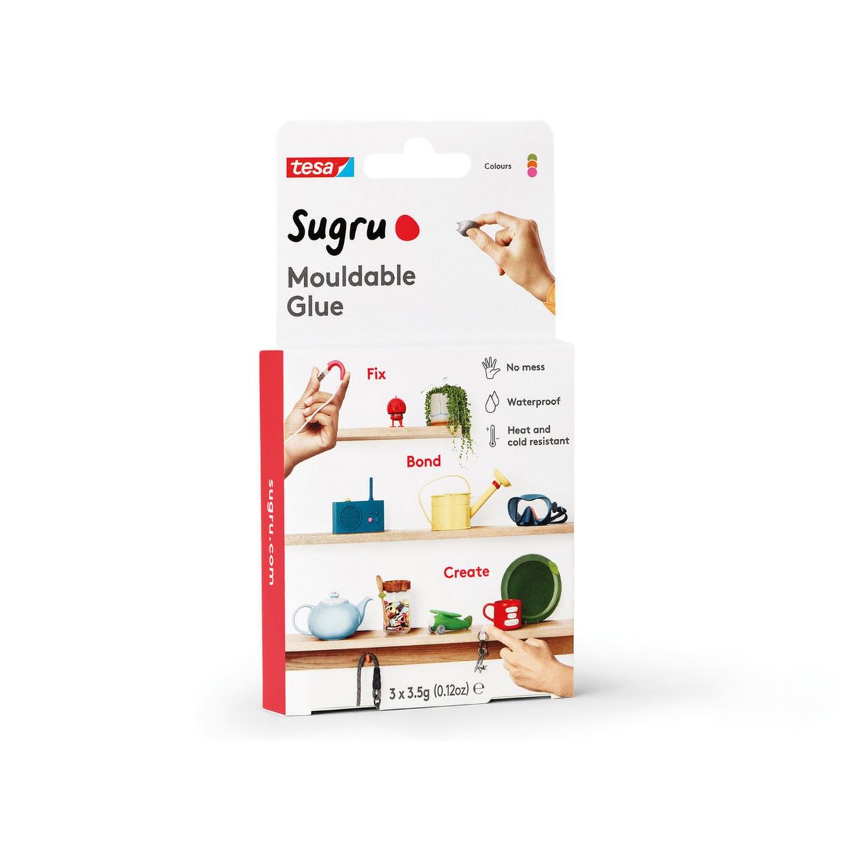 Tesa - Tesa Sugru 3U Rosa/Naranj/Verd
