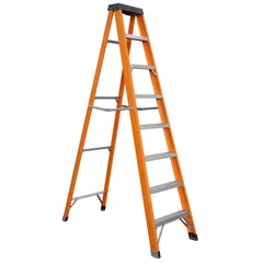 Escalera de Tijera de Fibra de Vidrio de 7 peldaños 2.48 m hasta 136 kg