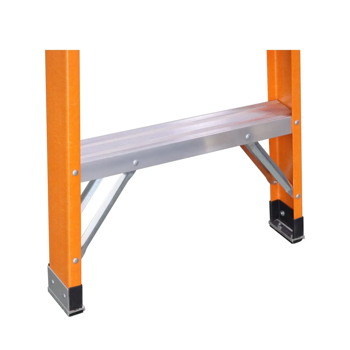 Ubermann - Escalera de Tijera de Fibra de Vidrio de 7 peldaños 2.48 m hasta 136 kg