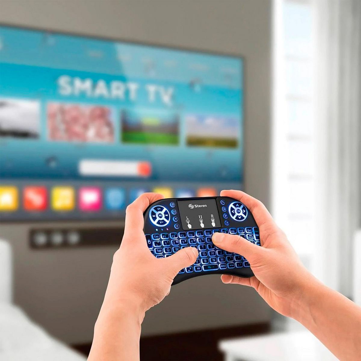 Teclado Inalámbrico con Touchpad para Smart TV, marca Steren - Foto 2
