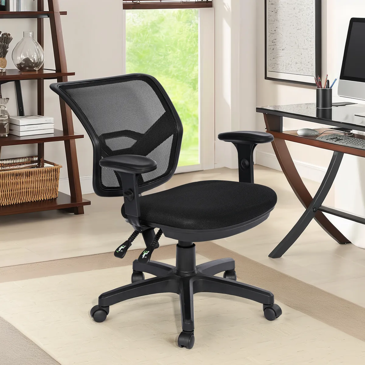 Just Home Collection - Silla PC Negra Charles