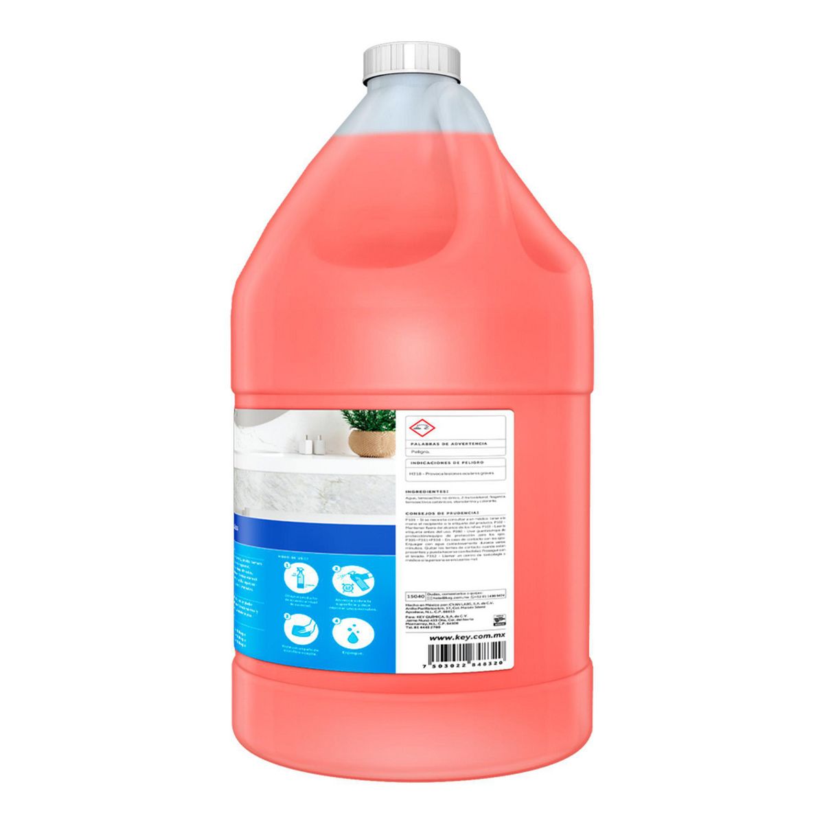 Limpiador Desinfectante para Baños de Piedra Natural 4L, marca Key - Foto 2