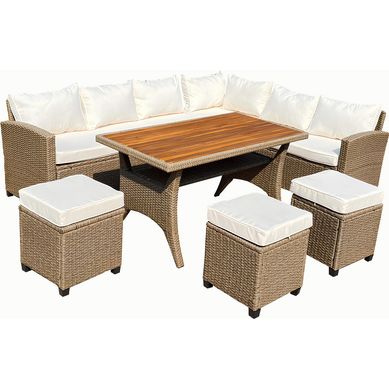 Juego de Terraza Ratan Aston 6 Piezas