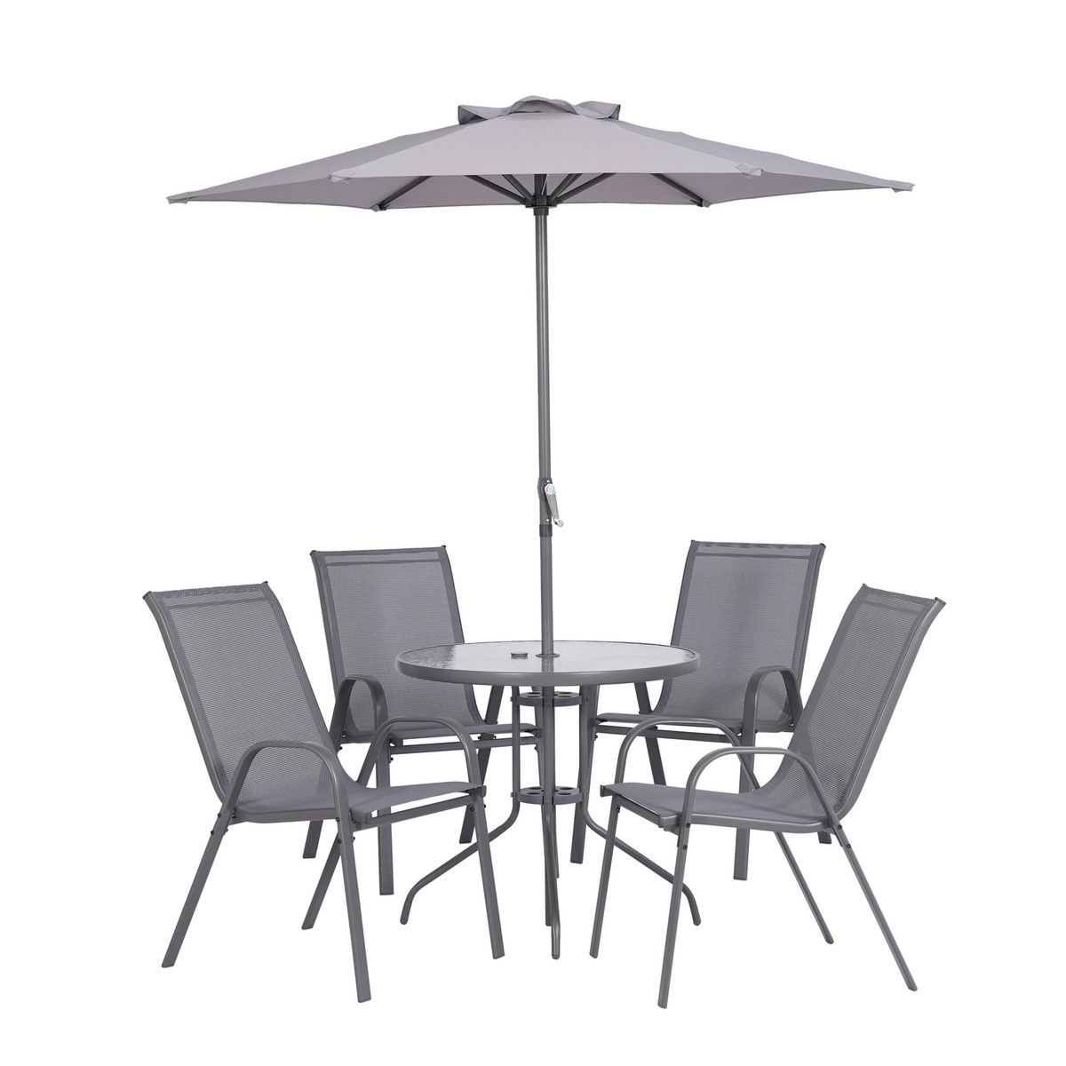 Juego de Comedor para Exterior Metal Nairobi 4 Personas, marca Just Home Collection - Foto Principal