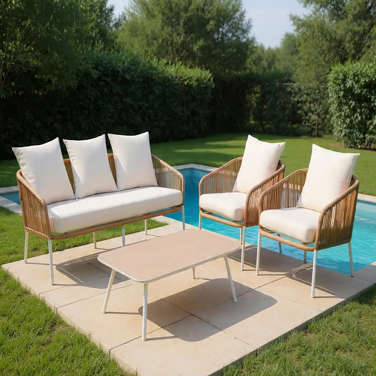 Just Home Collection - Sala de Exterior Valencia 4 Personas