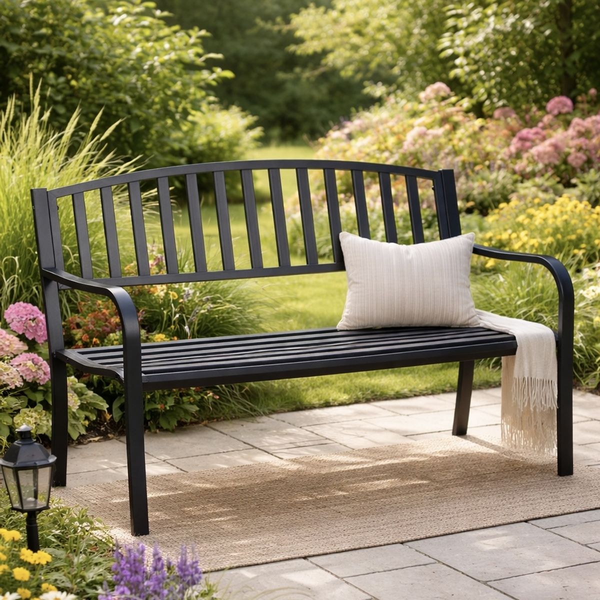 Banco de Acero 127 x 60 x 85 cm, marca Just Home Collection - Foto 2