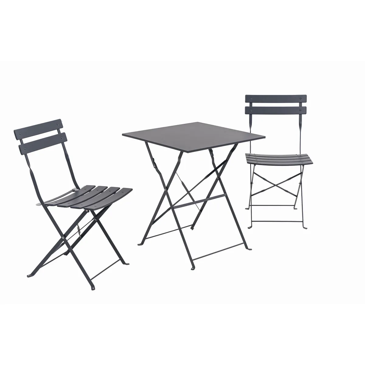 Just Home Collection - Juego de Balcón Metal Bergamo 3 Piezas