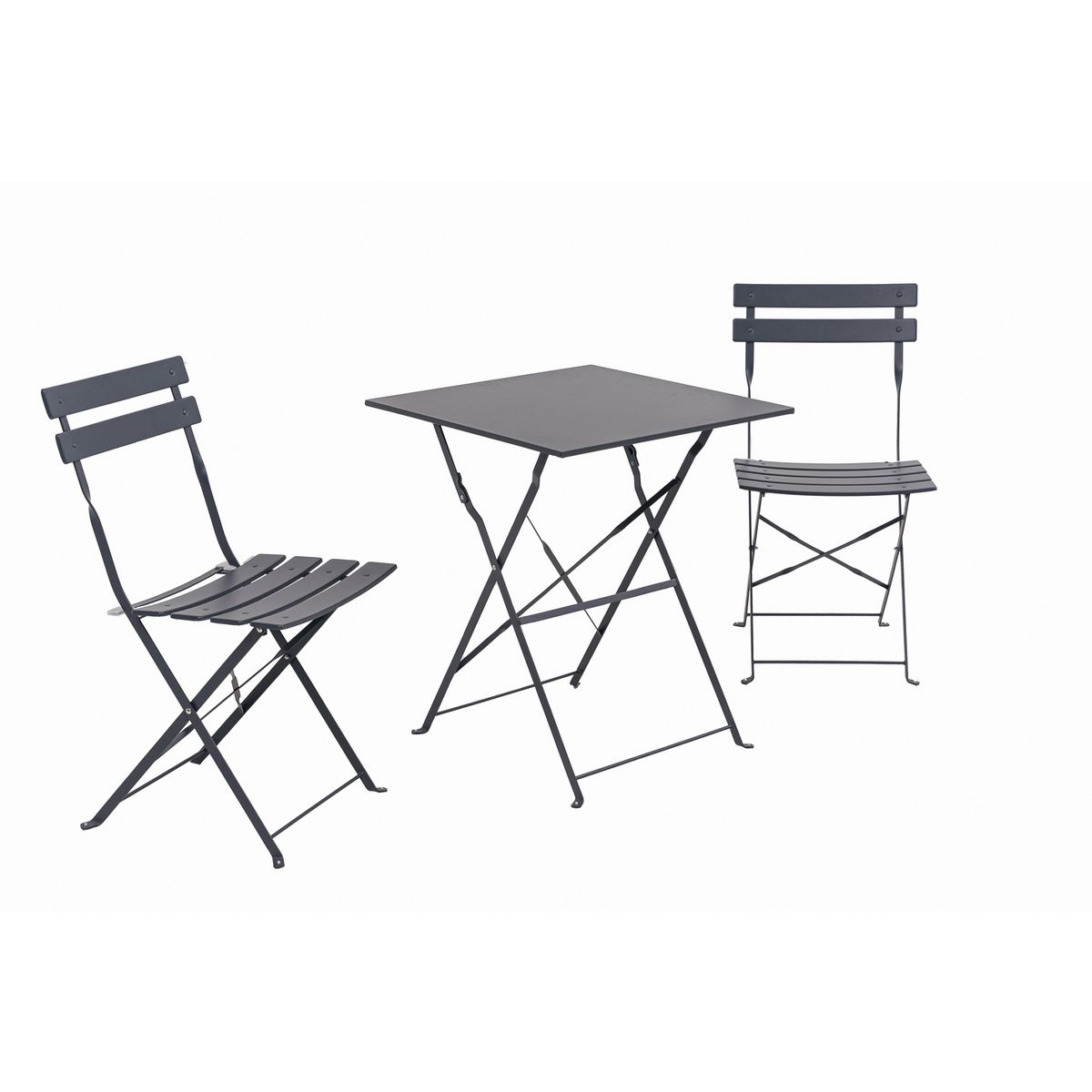 Just Home Collection - Juego de Balcón Metal Bergamo 3 Piezas