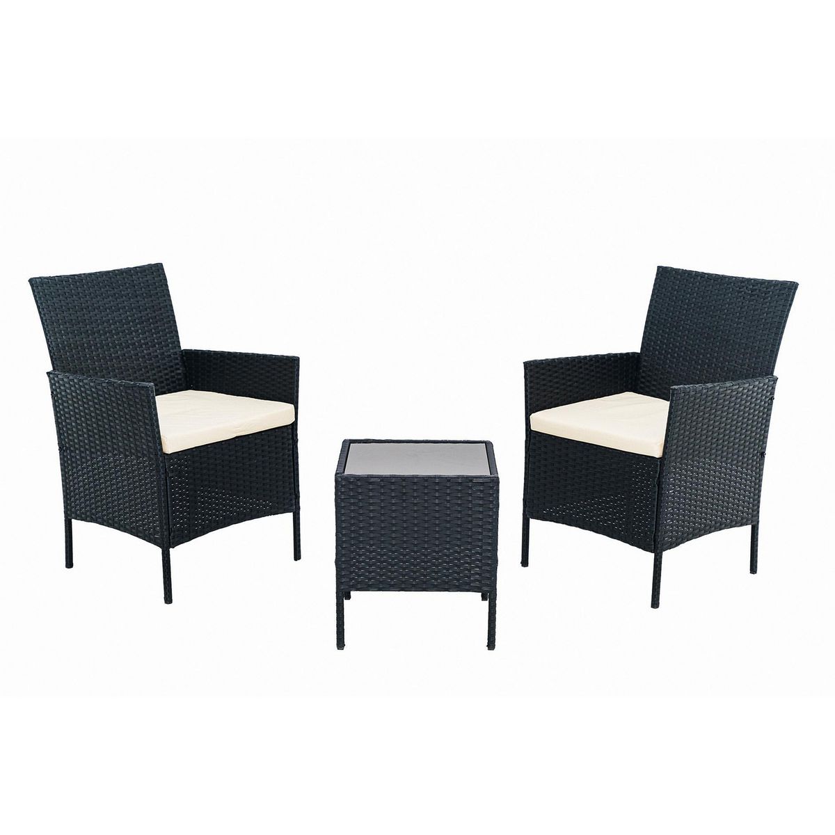 Just Home Collection - Juego de balcon de ratán Arles 3piezas