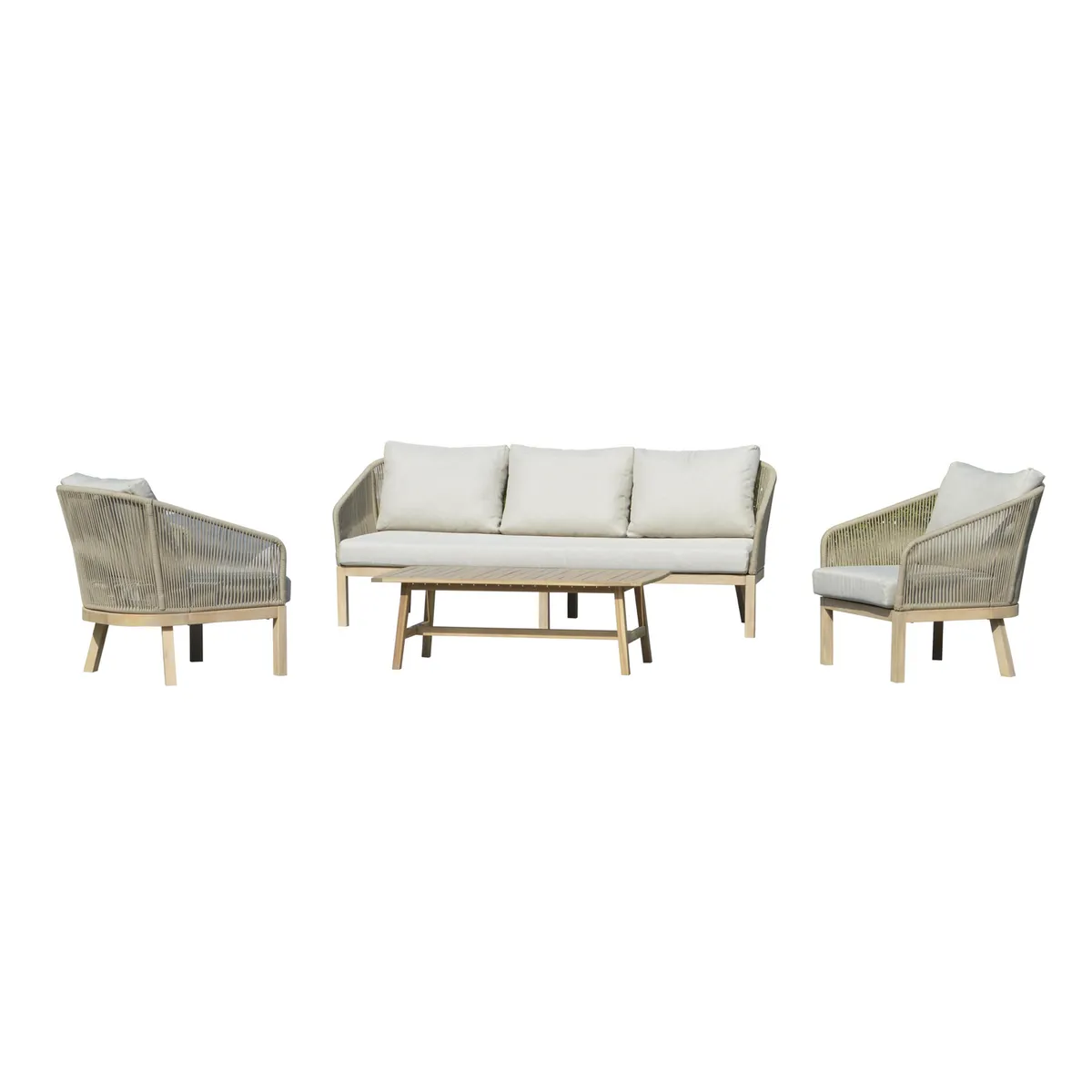 Juego de Terraza Madera Ohio 4 Piezas, marca Just Home Collection - Foto Principal