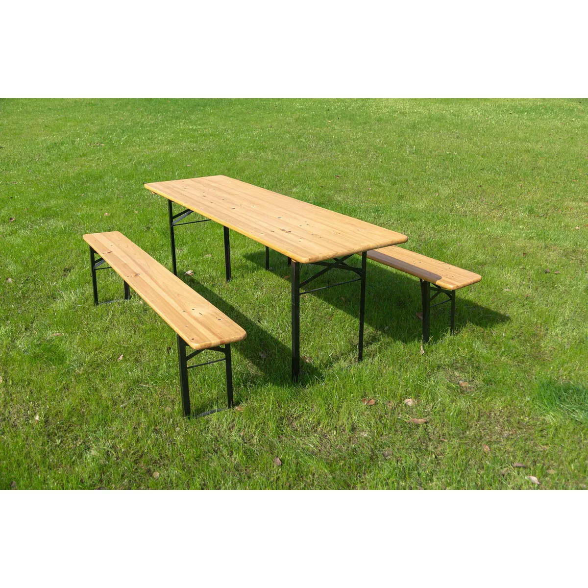 Just Home Collection - Set Mesa y Bancos Madera para Picnic