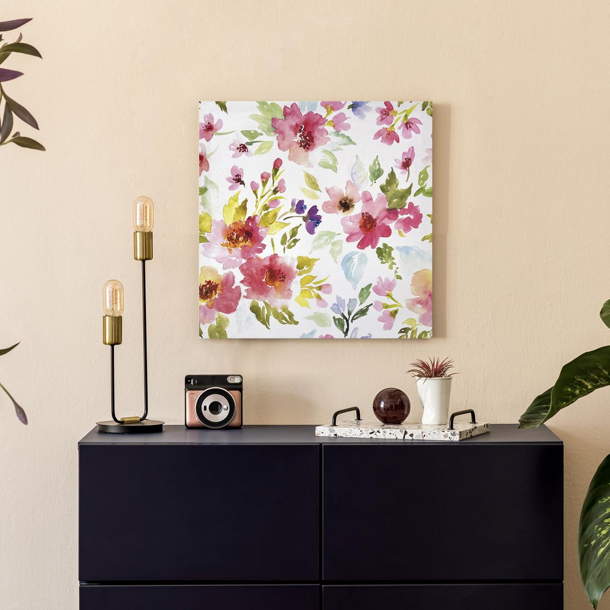 Canvas Box4 Flores de 30 x 30 cm, marca Just Home Collection - Foto 2