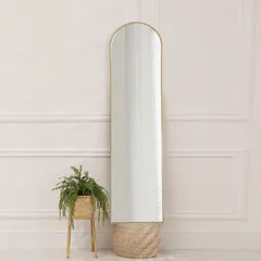Espejo Decorativo Semicírcular Curve de 30 x 120 cm Dorado