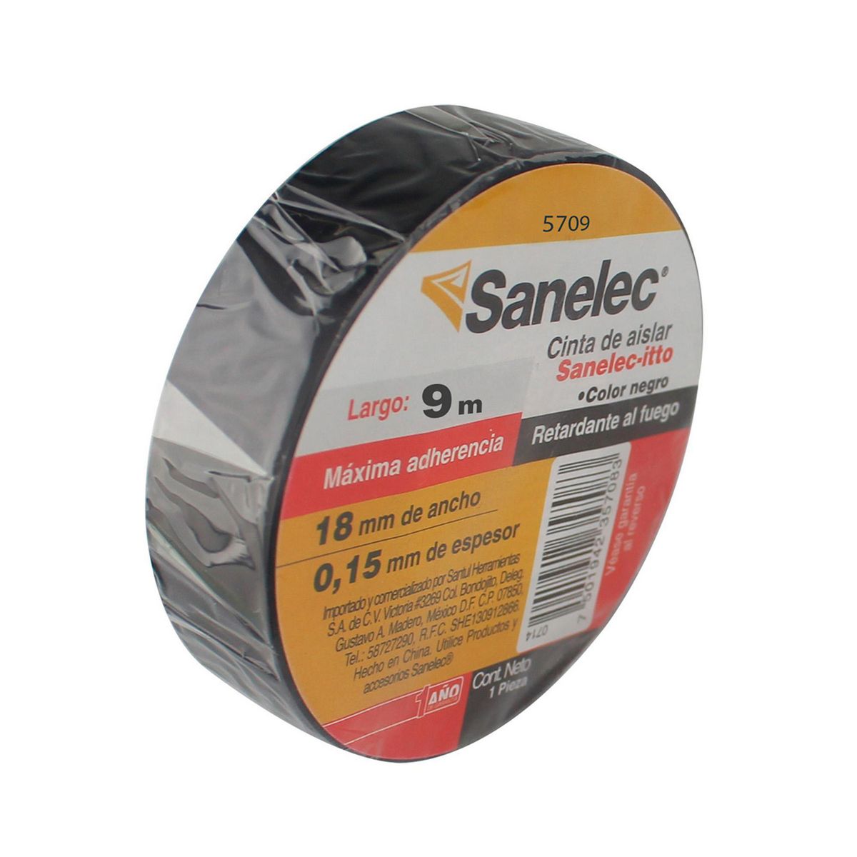 Santul - Cinta de Aislar Negra 19 mm x 9 m