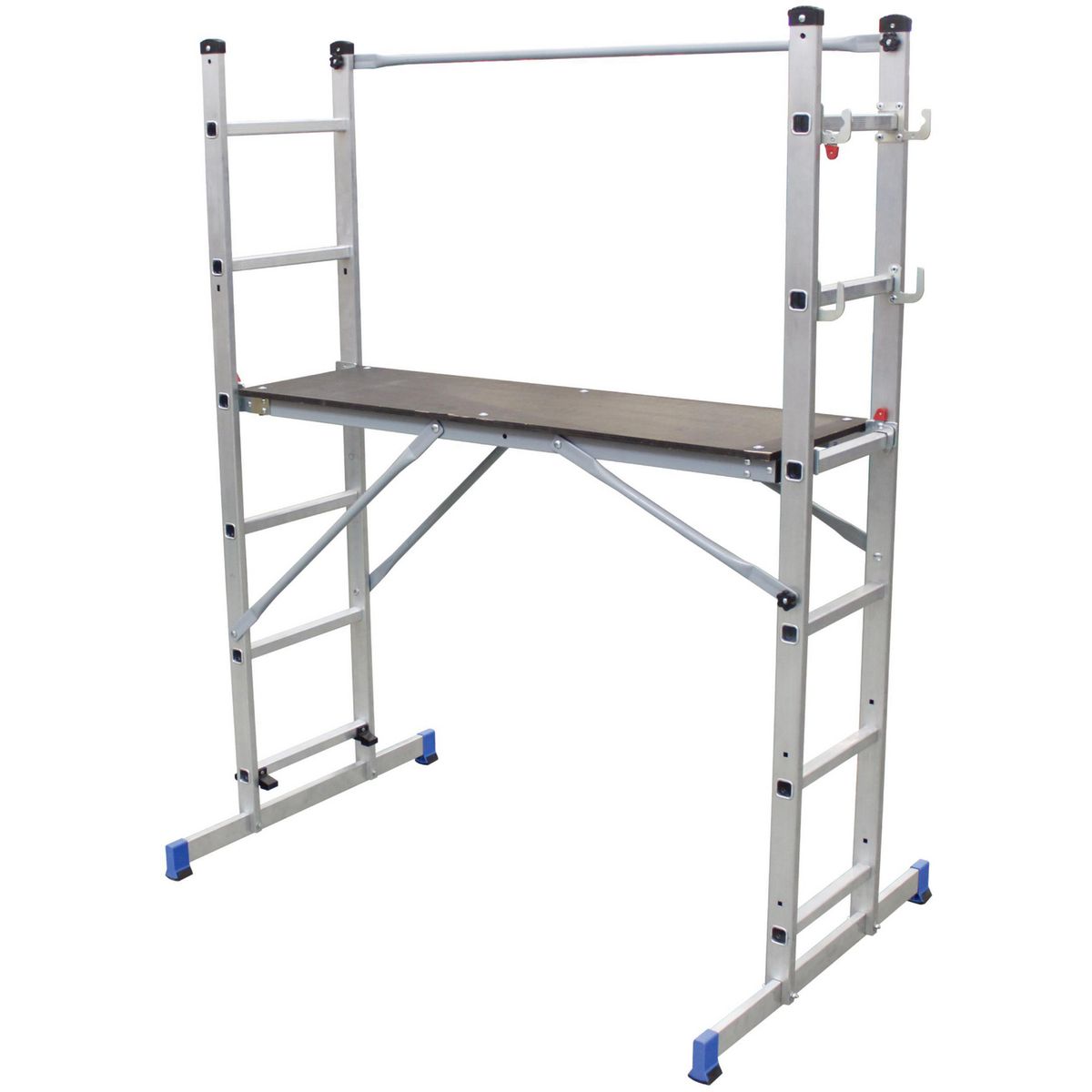  - Andamio Plegable Convertible en Escalera de Aluminio de 12 peldaños 1.69 m hasta 150 kg