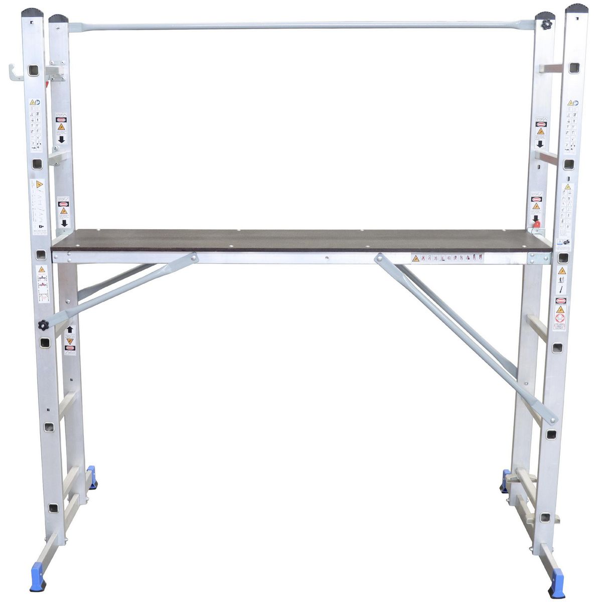  - Andamio Plegable Convertible en Escalera de Aluminio de 12 peldaños 1.69 m hasta 150 kg