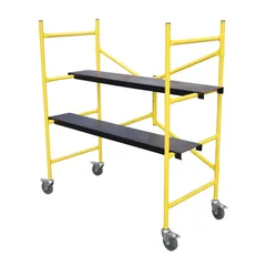 Andamio de acero con ruedas de 1.28 m para uso exterior o interior hasta 136 kg
