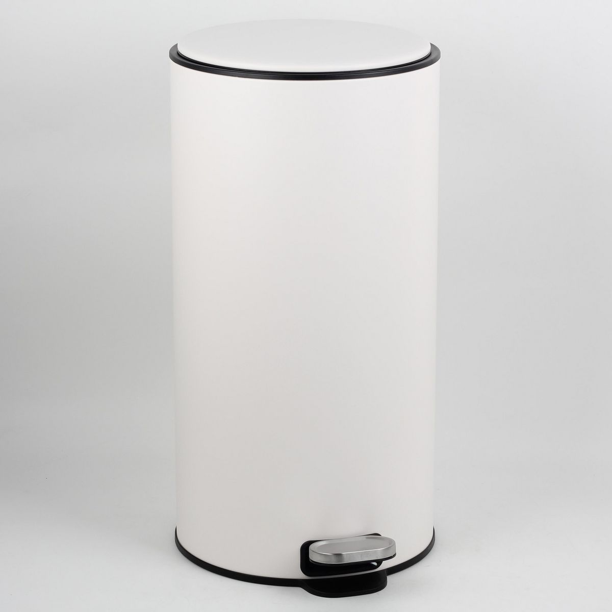 Just Home Collection - Bote de Basura Blanco con Pedal 30 L
