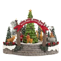 Zoológico Navideño iluminado musical animado 20 cm