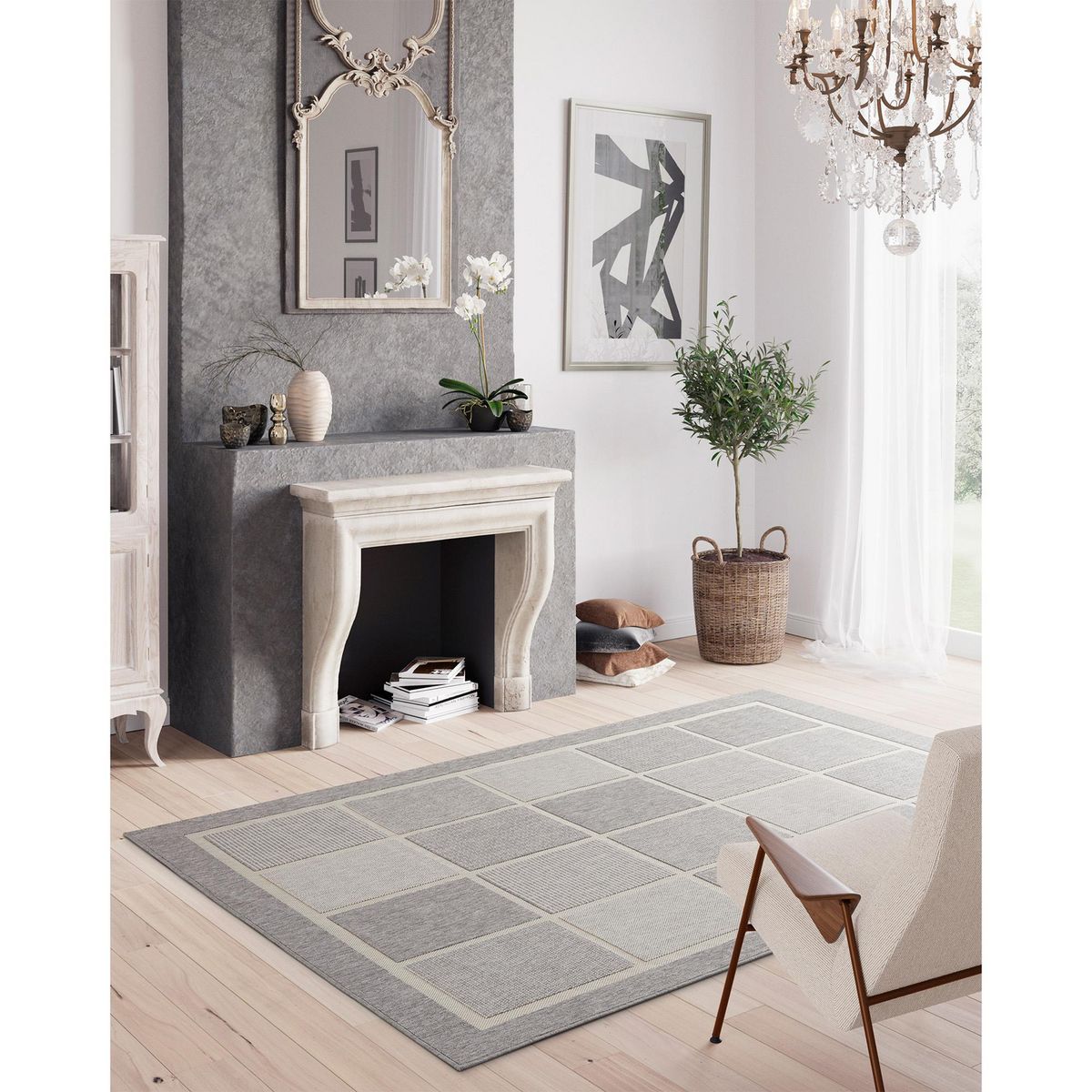 TKR Home - Tapete decorativo Relax 426 de 200 x 290 cm Gris