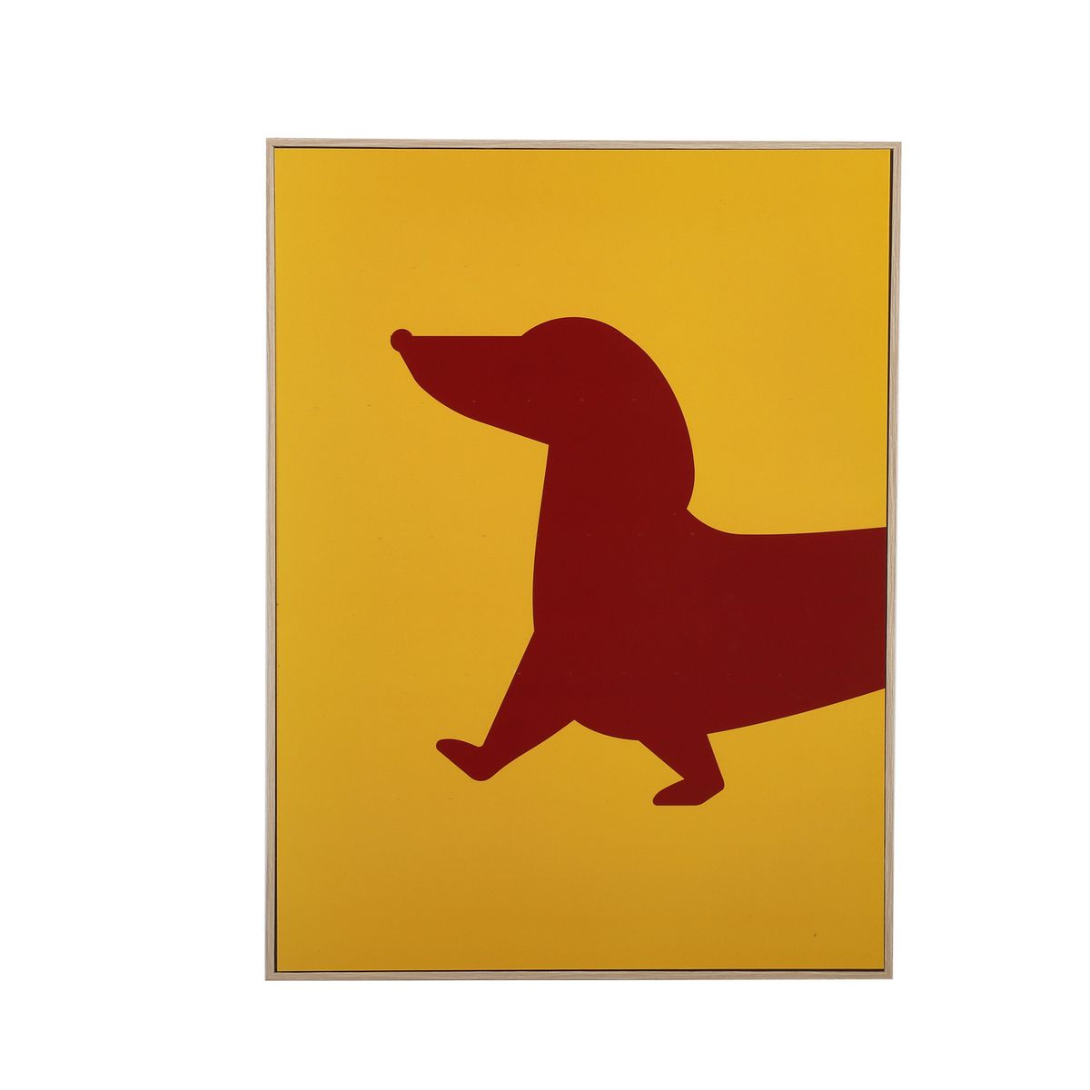 Just Home Collection - Cuadro decorativo Dogs Amarillo de 30 x 40 cm