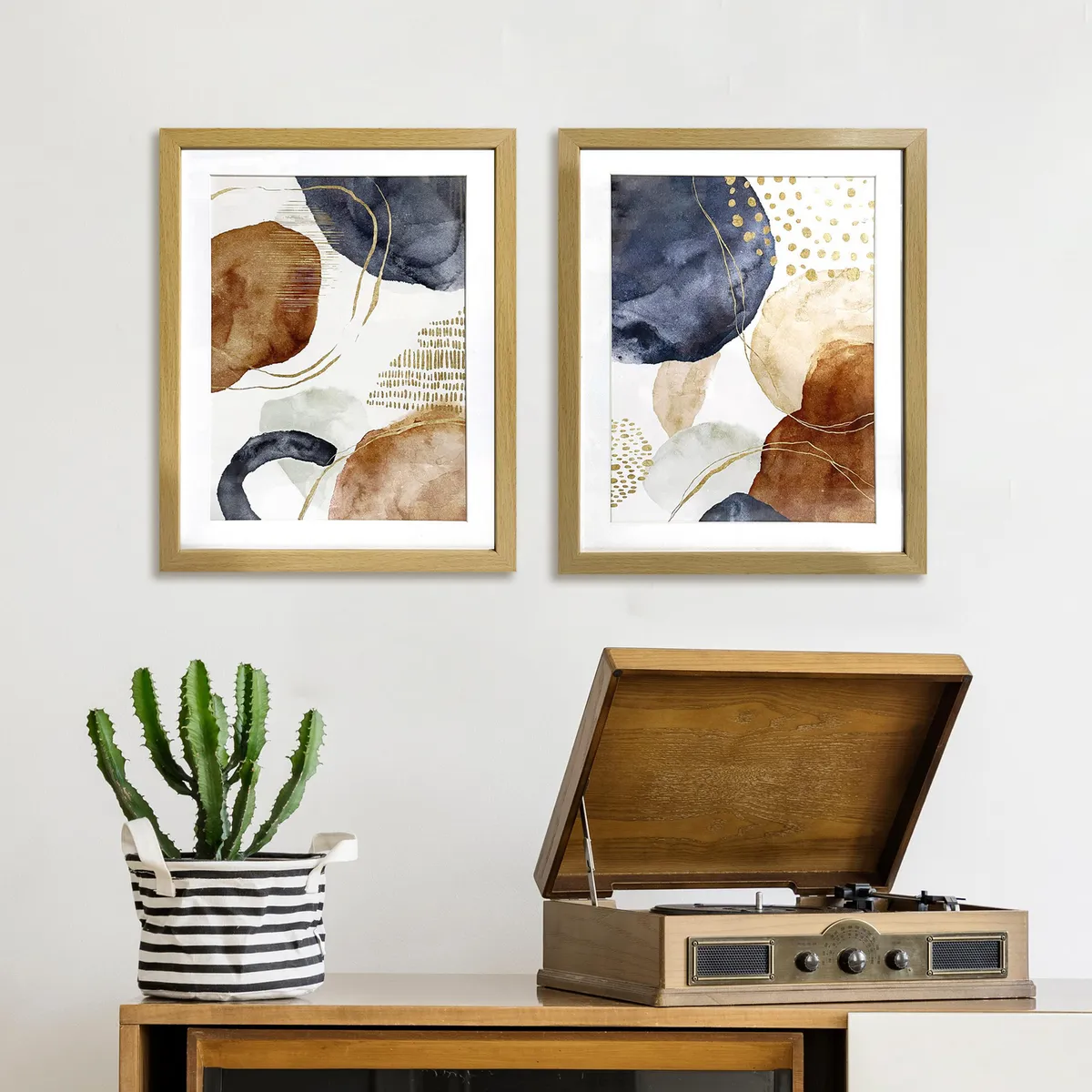 Set de 2 cuadros decorativos Geo de 33 x 43 cm, marca Just Home Collection - Foto 2