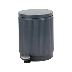 Bote de Basura Soft Strip Metálico con Pedal de 5L Gris
