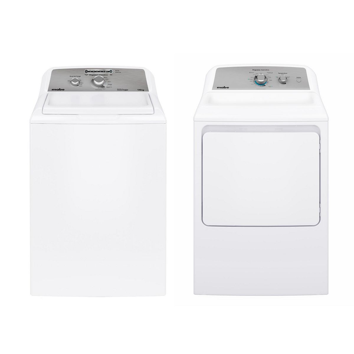 Mabe - Combo Lavadora 16Kg y Secadora Mabe LMA76112SMG26N5