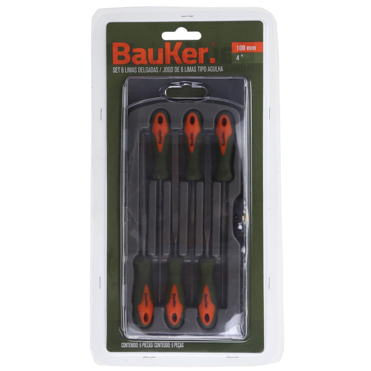  - Set de Limas 6 Pzas 4" Bauker