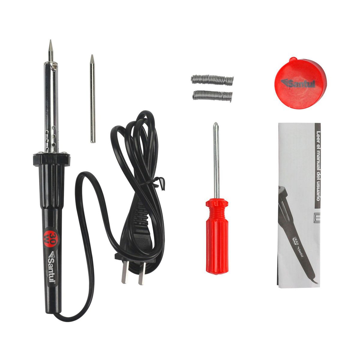 Sanelec - Cautín Tipo Lápiz 30W, Set de 5 Accesorios