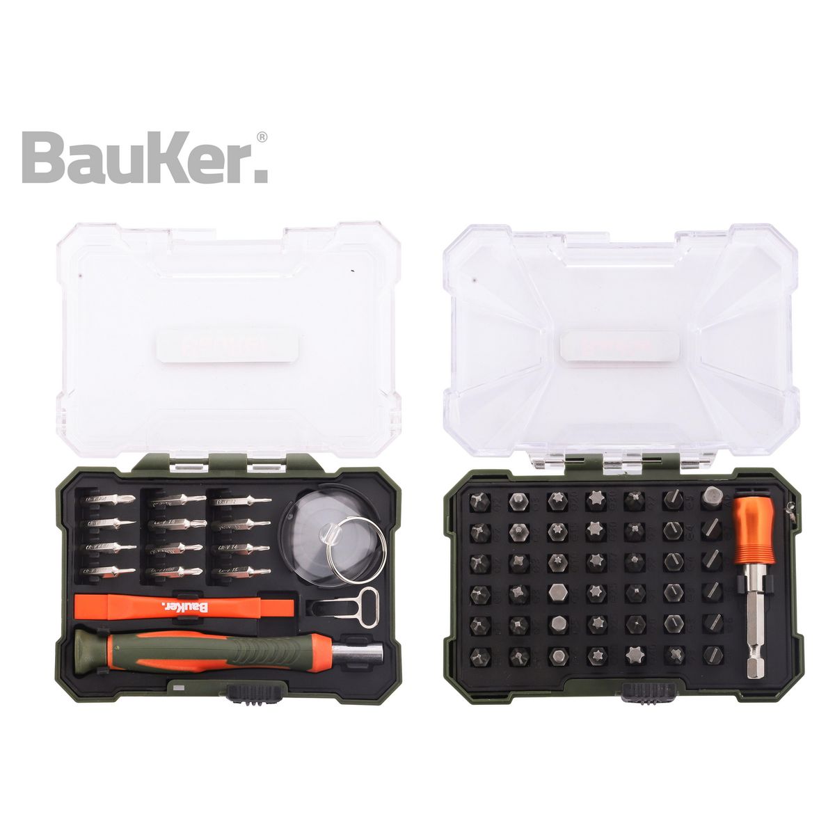  - Set de Desarmadores con Puntas de Precisión 61 Pzas Bauker