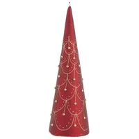 Vela Arbol Diamante Navidad Rojo 29.7 cm