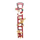 Escalera Adorno Navideño para Puerta Amigos de Santa Rojo 86 cm