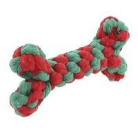 Juguete Hueso Perro Navideño  Rojo / Verde 15 cm