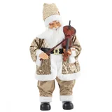 Santa Claus Animado y Musical Muñeco Navideño Dorado 80 cm